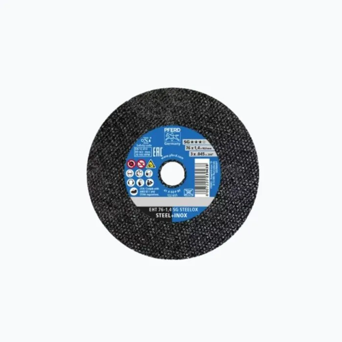 Disque à tronçonner Pferd pour meuleuse droite Ø76x1.4 SG Steelox