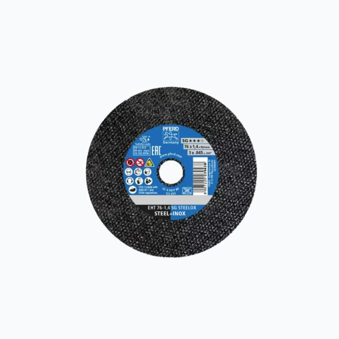 Disque à tronçonner Pferd pour meuleuse droite Ø76x1.4 SG Steelox