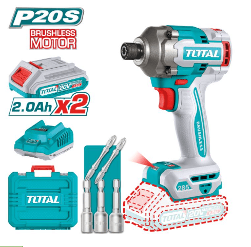 Perceuse visseuse à percussion Total 1/4 batterie Mod
